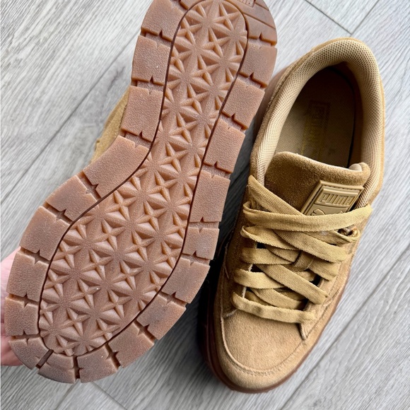 Puma Women's Suede Platform Sneakers - Caramel/Tan - Picture 4 of 5